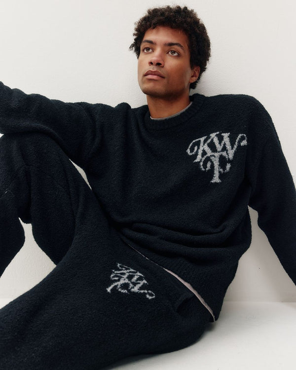 Kuwalla Tee Monogram Knit Crew Black