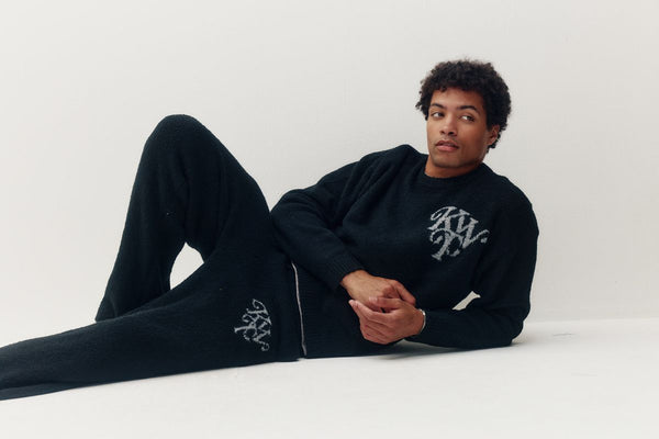 Kuwalla Tee Monogram Knit Crew Black