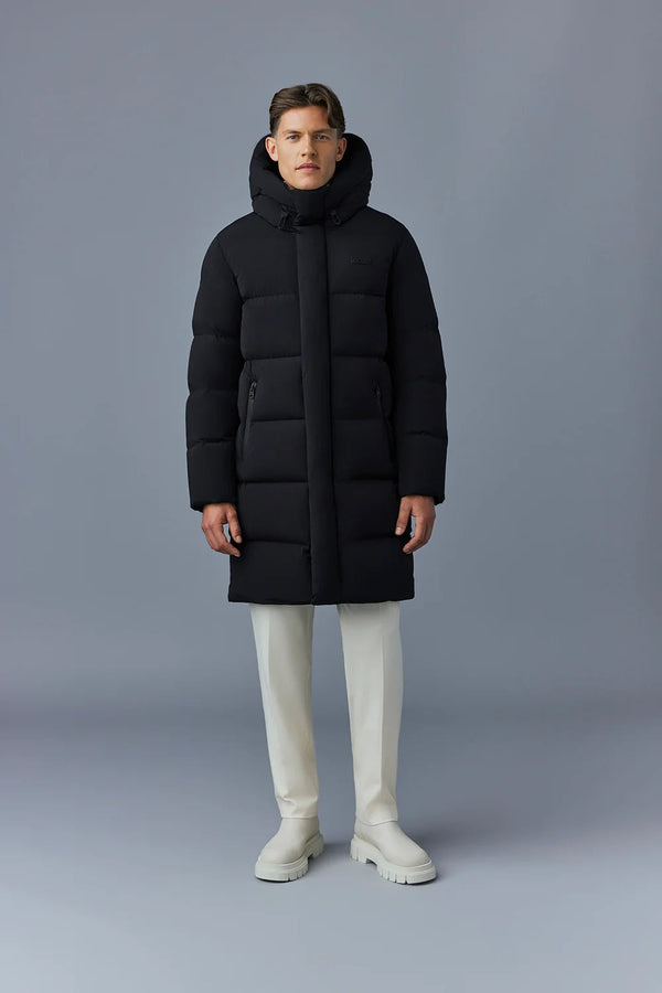 Antoine-CITY Recycled Down Parka Hooded Jacket Black
