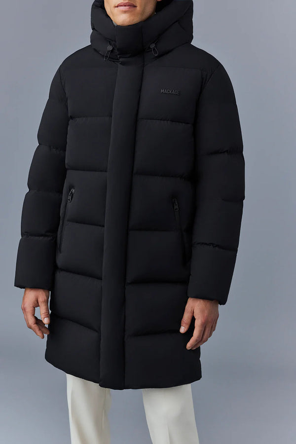 Antoine-CITY Recycled Down Parka Hooded Jacket Black