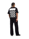 L/AB Off White Reverse Open Hem Sweatpants Black
