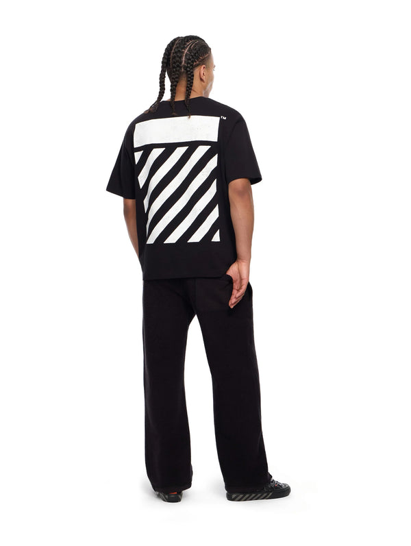 L/AB Off White Reverse Open Hem Sweatpants Black