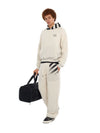 L/AB Off White Reverse Open Hem Sweatpants Oatmeal Heather