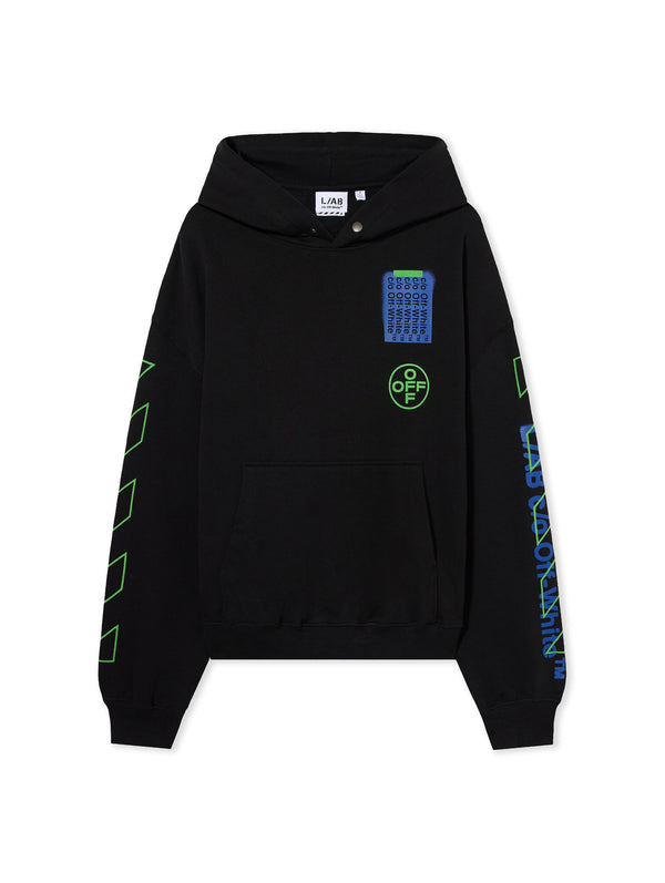 L/AB Off White Off Active Hoodie Black