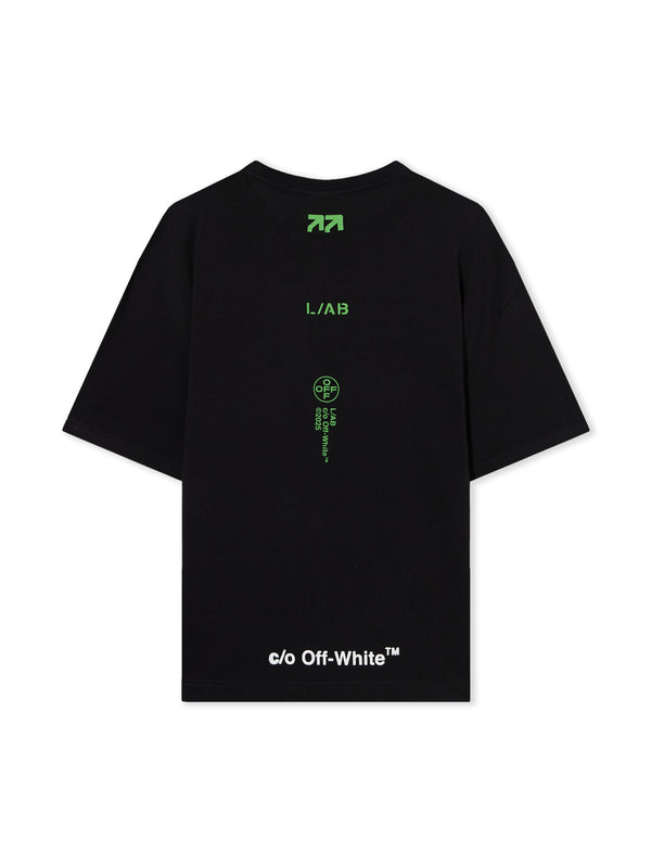 L/AB Off White Off Stacked T-Shirt Black