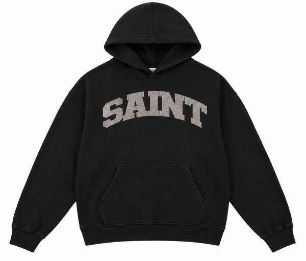 Saint Heavyweight Brushed Hoodie Obsidian Nights