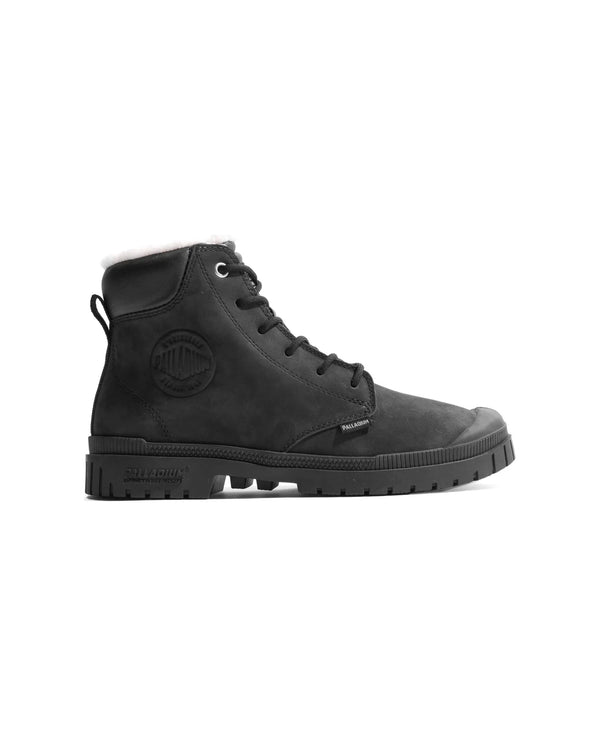 Palladium Unisex SP20 Cuff Leather Waterproof Warm Lined Boot Black