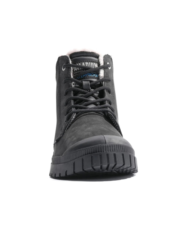 Palladium Unisex SP20 Cuff Leather Waterproof Warm Lined Boot Black