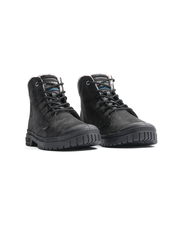 Palladium Unisex SP20 Cuff Leather Waterproof Warm Lined Boot Black