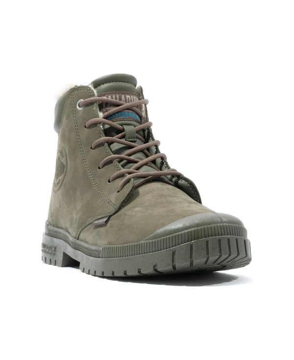 Palladium Unisex SP20 Cuff Leather Waterproof Warm Lined Boot Olive Night