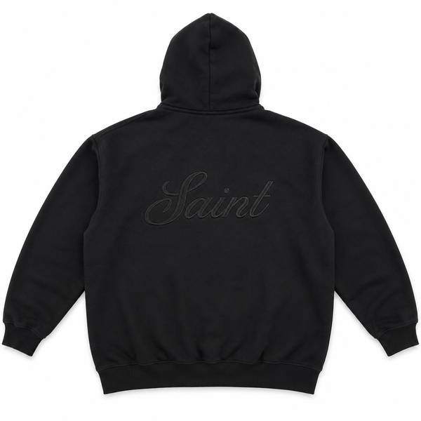 Saint Heavyweight Brushed Zip-Up Midnight