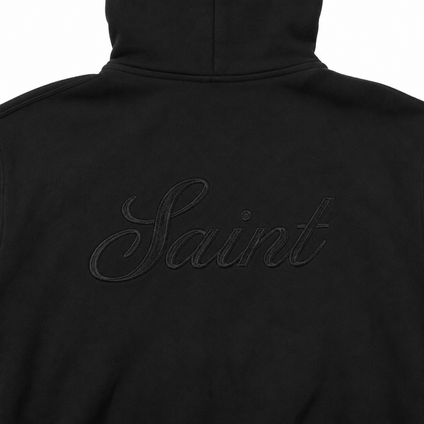 Saint Heavyweight Brushed Zip-Up Midnight