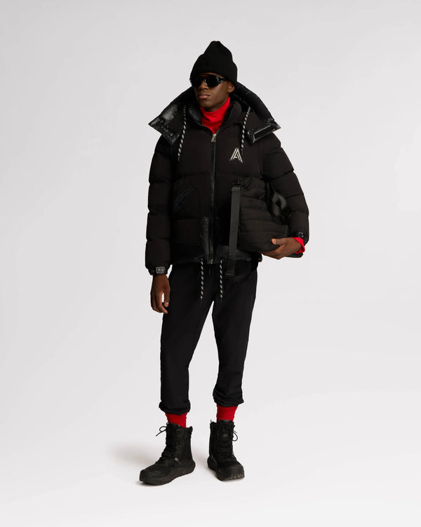 Megeve Unisex 2-in-1 Relaxed Fit Puffer Jacket Black