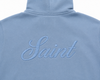 Saint Heavyweight Brushed Zip-Up Light Blue