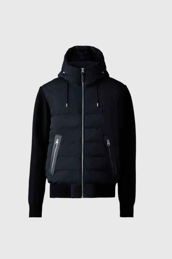 Andrew-Z Mixed Media Light Down Jacket Black