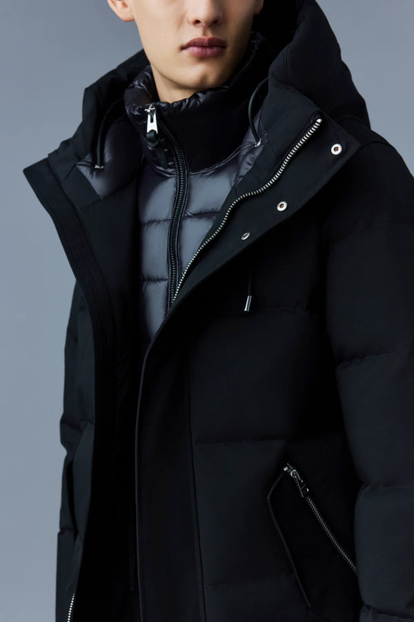 Antoine 2-in-1 Recycled Down Parka Removable Bib Black