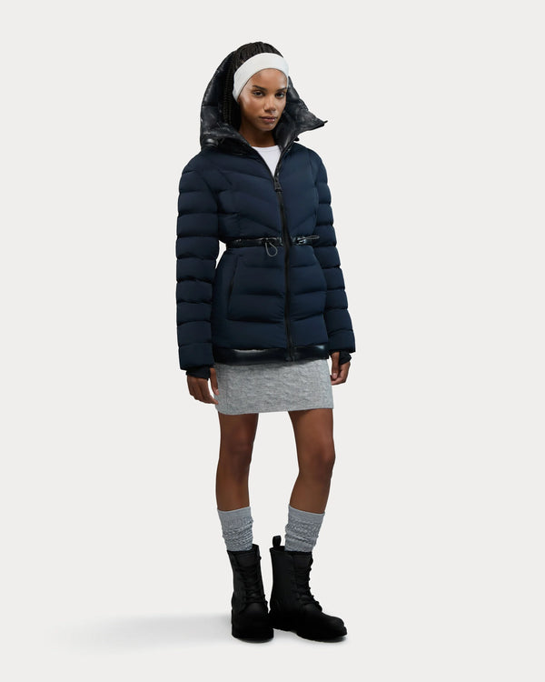 Everlong Lightweight Herringbone Quilted Puffer Jacket Midnight Blue