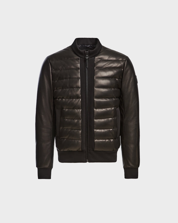Rudsak Jimmy X Lightweight Down Leather Bomber Black