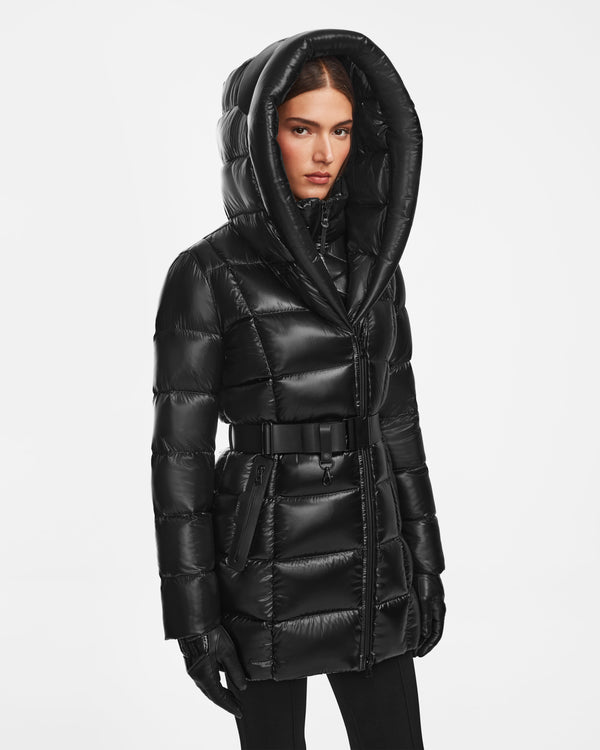 Taylor Quilted Shiny Down Puffer Deep Hood