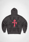 First Row Denim Shadow Worship Black Flame Hoodie Brown