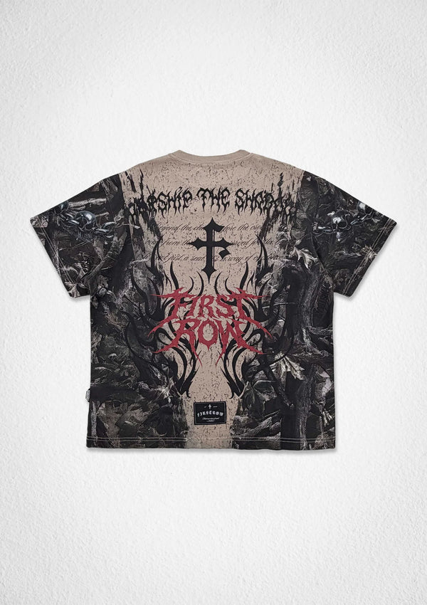 First Row Denim Ride Hard Iron Saints Tee Sand