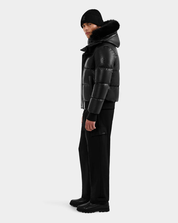 Rudsak Bond X Leather Down Bomber Black