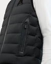 Germain Soft-Brushed Fabric Ribbed Details Vest Black