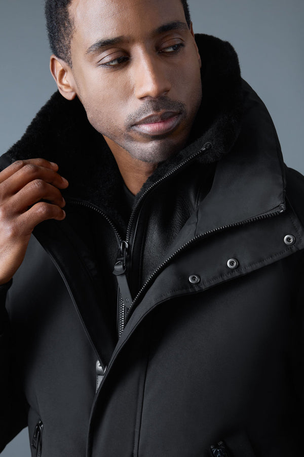 Iker 2-in-1 Down Bomber Removable Shearling Bib