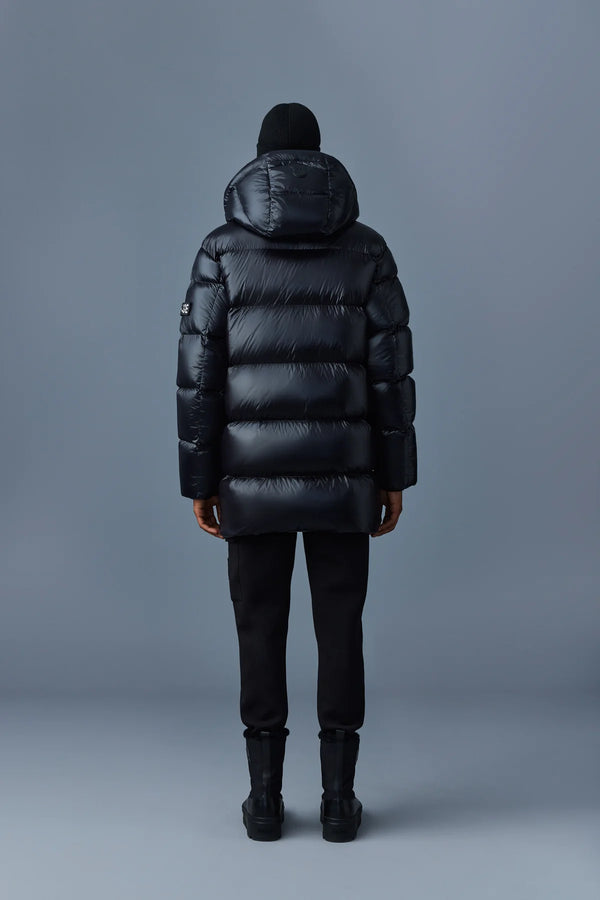 Kendrick Lustrous Light Down Parka Hooded Jacket Black