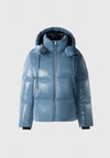 Kent-GLO High Gloss Hooded Down Jacket Provencial Blue
