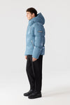 Kent-GLO High Gloss Hooded Down Jacket Provencial Blue