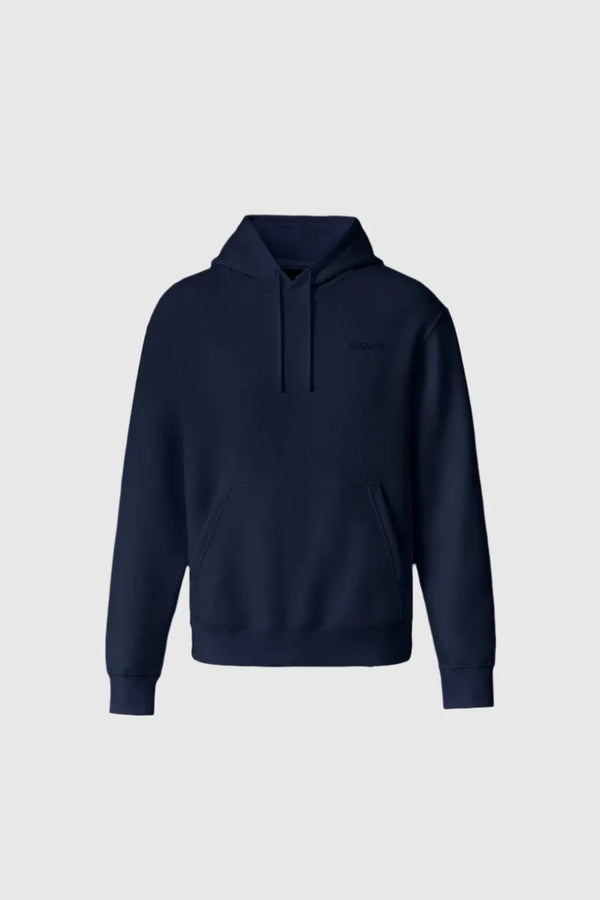 Kolton Double-Face Jersey Logo Hoodie Navy