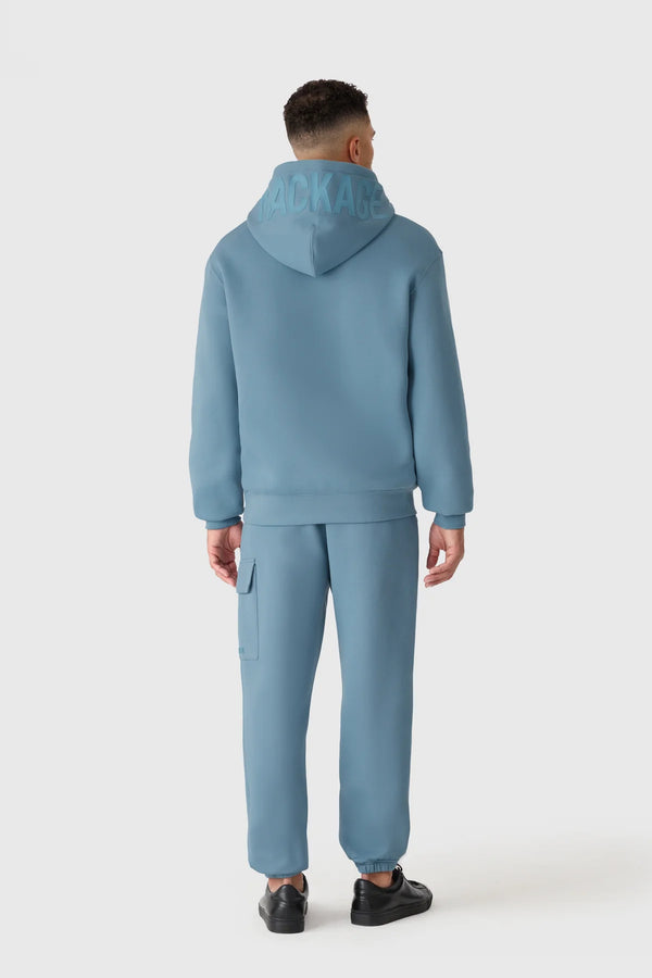 Kolton Double-Face Jersey Logo Hoodie Provincial Blue