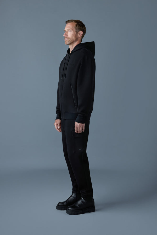 Krystos Double-Face Jersey Zip-Up Hoodie