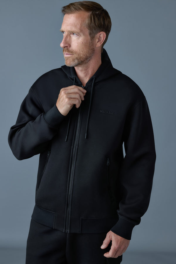 Krystos Double-Face Jersey Zip-Up Hoodie