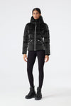 Madalyn-GLO High Gloss Down Jacket Removable Hood Black