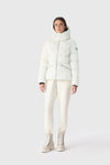 Madalyn-GLO High Gloss Down Jacket Removable Hood Cream