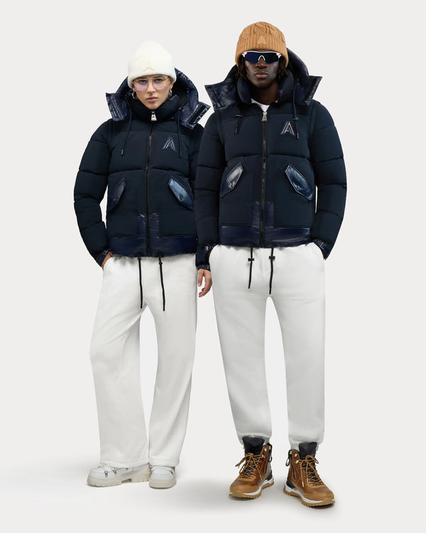 Megeve Unisex 2-in-1 Relaxed Fit Puffer Jacket Midnight Blue
