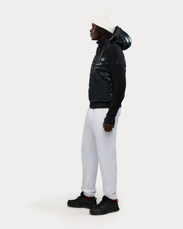 Nimbus Lightweight Mixed Media Hybrid Bomber Jacket Black