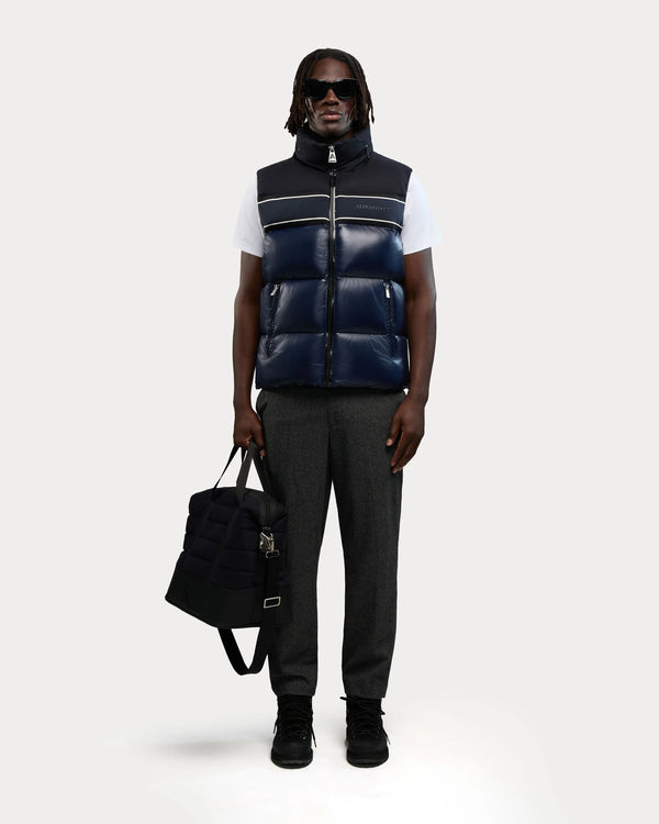Pleynet 2-in-1 Puffer Jacket Removable Sleeves Midnight Blue