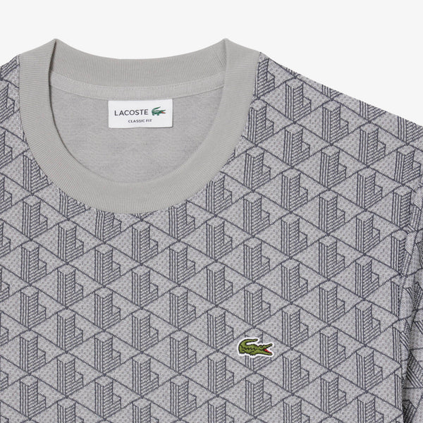 Lacoste Monogram Jacquard T-Shirt Dark Grey