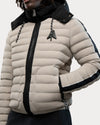 Uriage Lightweight Bomber Puffer Jacket Removable Hood Stone
