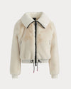 Vanoise Cropped Faux-Fur Puffer Jacket Snow White