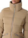 Madalyn-GLO High Gloss Down Jacket Removable Hood Camel