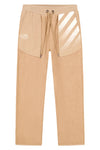 L/AB Off White Reverse Open Hem Sweatpants Cornstalk