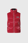 Kane-GLO High Gloss Down Vest Dark Red
