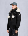 Original Debbie Natural Shearling Trim Bomber Jacket