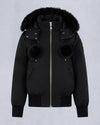 Original Debbie Black Shearling Trim Bomber Jacket
