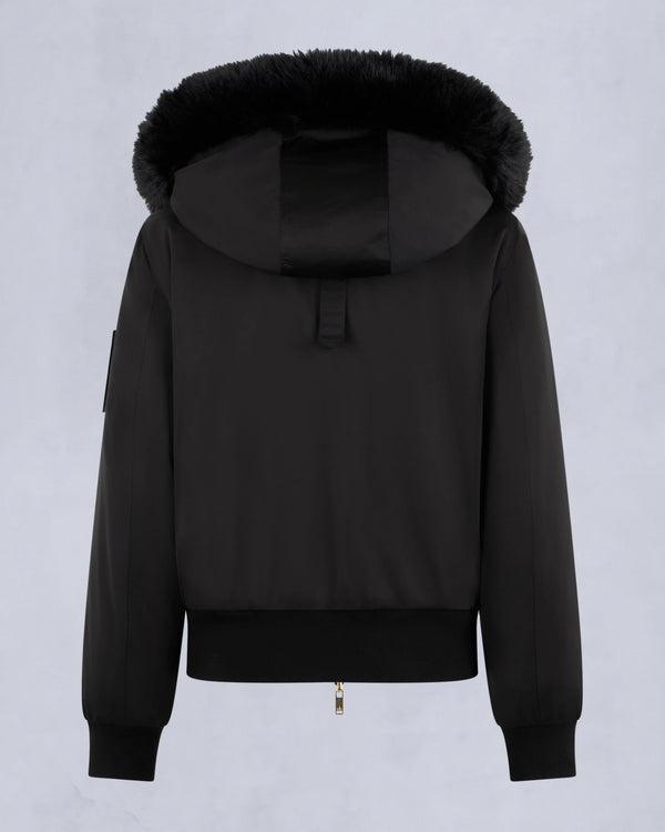 Gold Series Original Satin Debbie Bomber Jacket Black