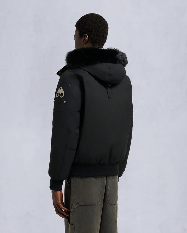 Original Ballistic Shearling Trim Bomber Jacket Black